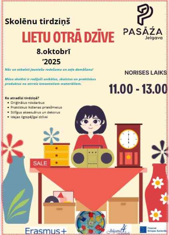 Erasmus tirdziņa afiša